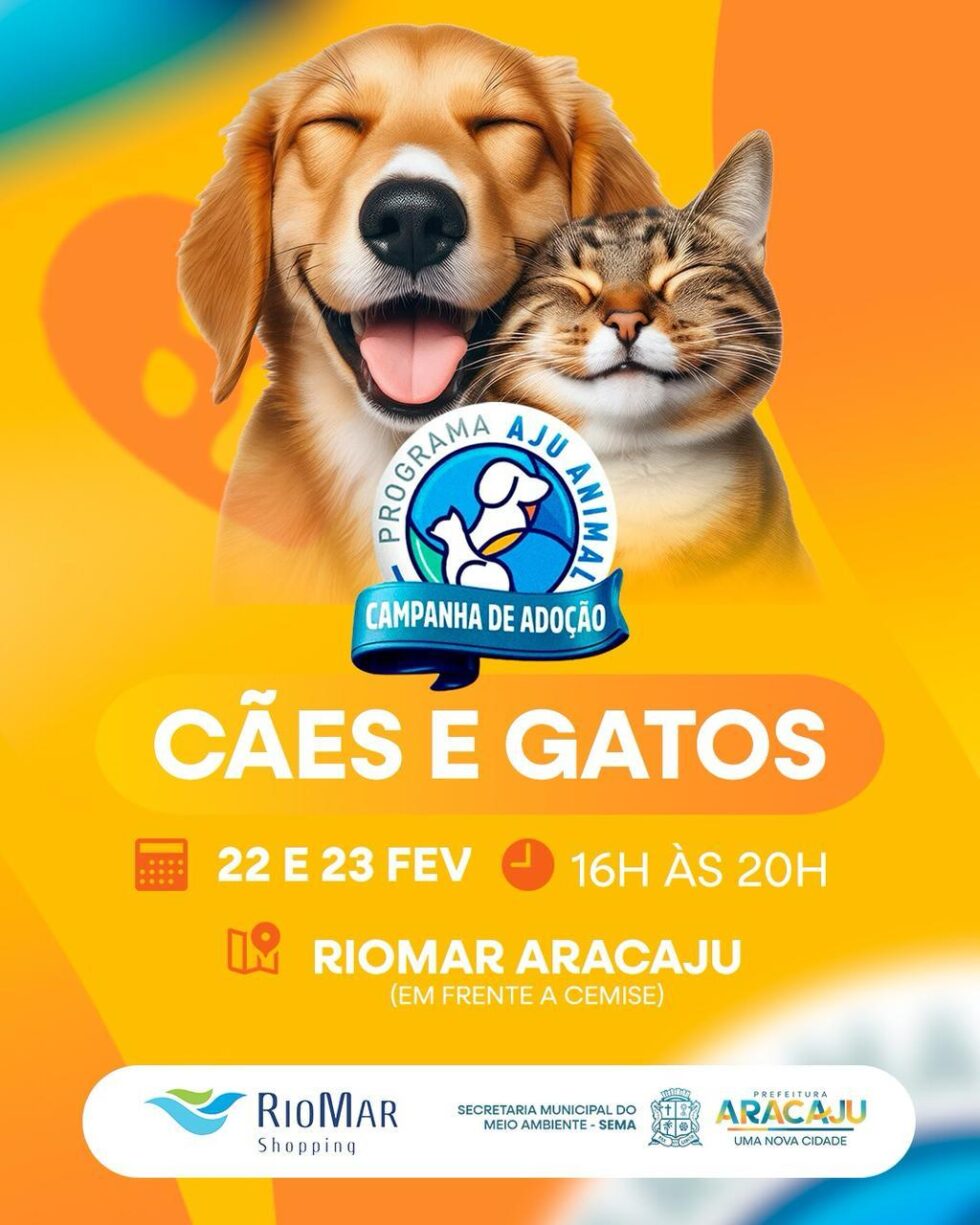 Prefeitura de Aracaju realizará campanha de adoção de animais no Shopping Riomar