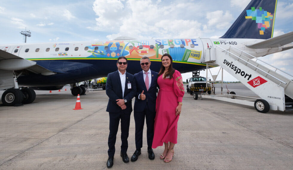 Sergipe é homenageado pela Azul Linhas Aéreas com aeronave personalizada com elementos do estado