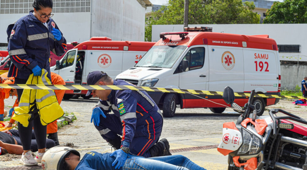 Simulado de múltiplas vítimas fortalece preparação das equipes do Samu 192 em Sergipe